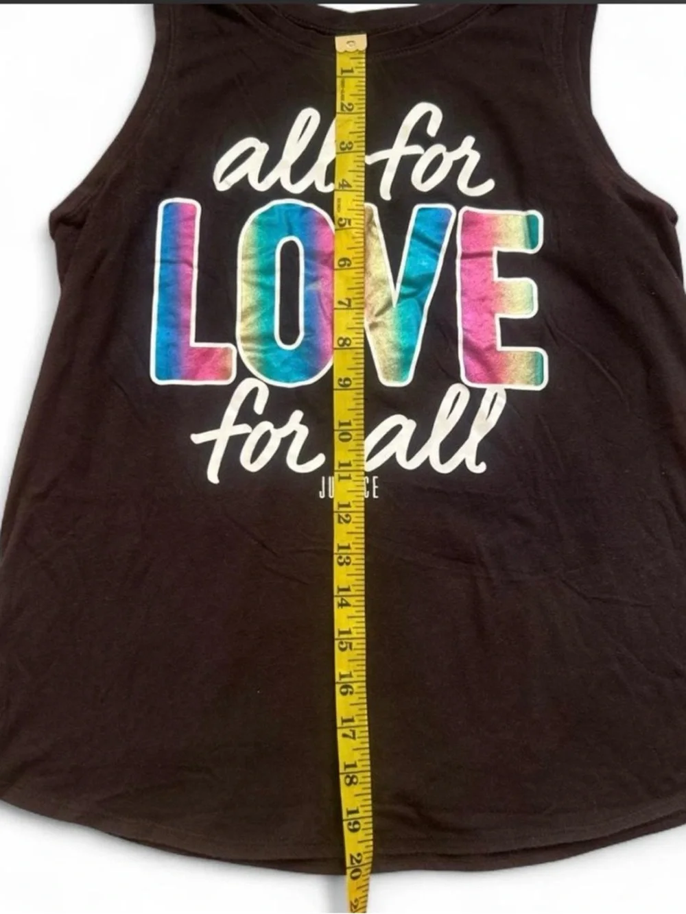 Justice Graphic Tank and T-shirt lot Girls - Tie-Dye Lettering Size 18/20